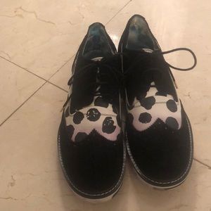 Black and white fun loafer irregular choice London shop